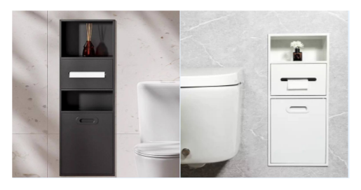 Trash bin wall niche